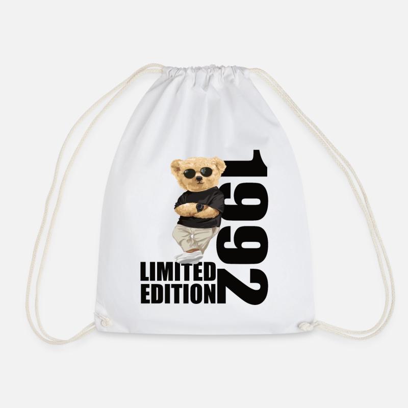 Limited Edition 1992 Bär Bären Geburtstag 1992 - Turnbeutel - Weiß