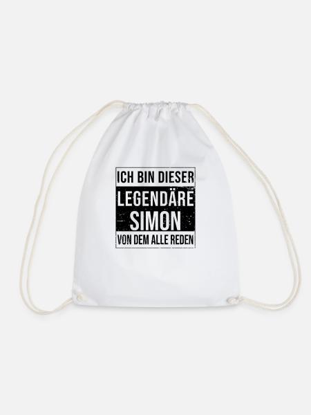 Ich bin dieser legendäre für Simon - Turnbeutel - Weiß