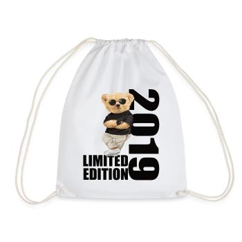 Limited Edition 2019 Bear Bears Birthday 2019 - Drawstring Bag - white - Front