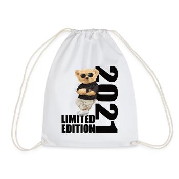 Limited Edition 2021 Bär Bären Geburtstag 2021 - Turnbeutel - Weiß - Vorne