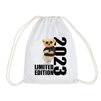 Limited Edition 2023 Bär Bären Geburtstag 2023 - Turnbeutel - Weiß - Vorne