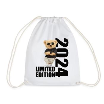 Limited Edition 2024 Bär Bären Geburtstag 2024 - Turnbeutel - Weiß - Vorne