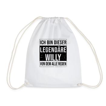 I'm this legendary for Willy - Drawstring Bag - white - Front