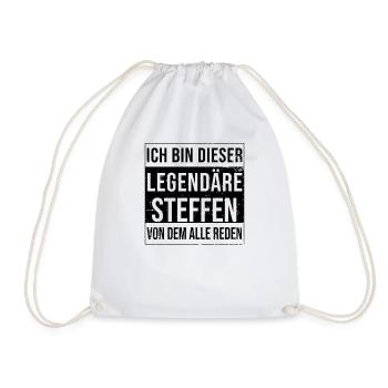 Ich bin dieser legendäre für Steffen - Turnbeutel - Weiß - Vorne