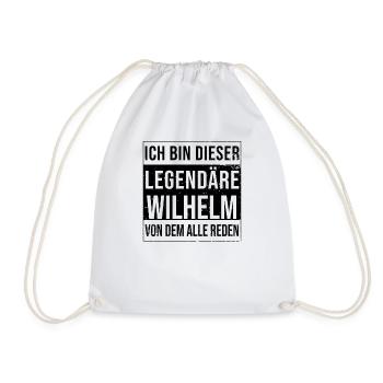 Ich bin dieser legendäre für Wilhelm - Turnbeutel - Weiß - Vorne