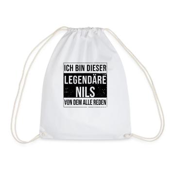 I'm this legendary for Nils - Drawstring Bag - white - Front