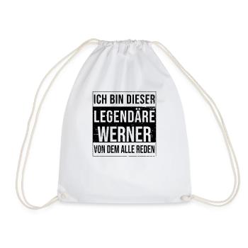 Ich bin dieser legendäre für Werner - Turnbeutel - Weiß - Vorne
