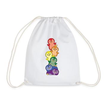 Drapeau arc-en-ciel Gay Pride LGBTQ Pingouin mignon pingouin - Sac de sport léger - blanc - Devant