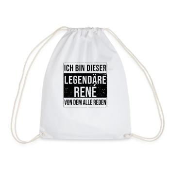 Ich bin dieser legendäre für René - Turnbeutel - Weiß - Vorne