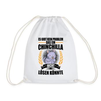 Le chinchilla résout les problèmes de souris laineuse rongeur - Sac de sport léger - blanc - Devant