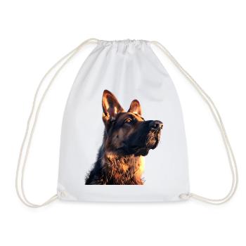 German Shepherd Dog Love German Shepherd Dog Dogs - Drawstring Bag - white - Front
