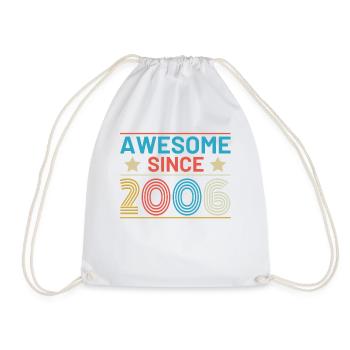 Vintage 2006 Anniversaire Style rétro Vintage - Sac de sport léger - blanc - Devant