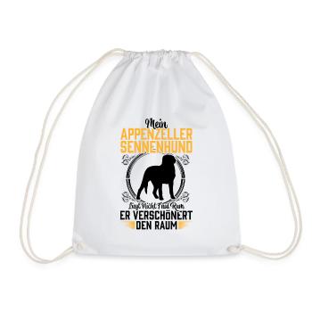 Mountain dog lying around lazily Appenzeller Mountain Dog - Drawstring Bag - white - Front
