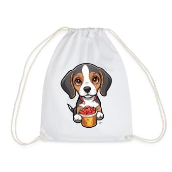 Petit chiot beagle - Sac de sport léger - blanc - Devant