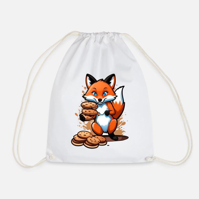 Fox & Cookie Delight - Turnbeutel - Weiß
