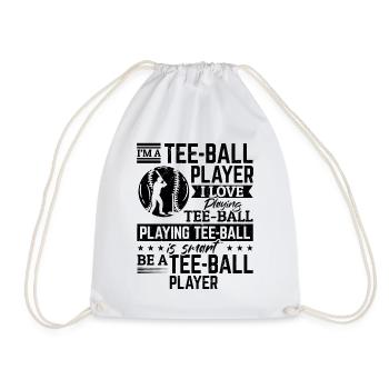 Je suis un joueur de tee-ball. J’adore jouer au tee-ball - Sac de sport léger - blanc - Devant
