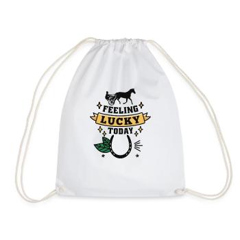 Trotting Racing Horse Trotting Racing Horse Betting Horses - Drawstring Bag - white - Front