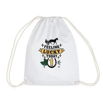 Trotting Racing Horse Trotting Racing Horse Betting Horses - Drawstring Bag - white - Front