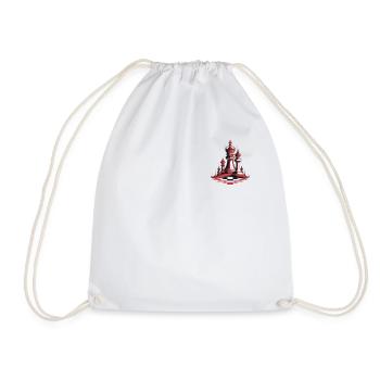 Chess player chessboard chess game - Drawstring Bag - white - Front