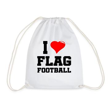 J’adore Flag Football I ❤️ Flag Football - Sac de sport léger - blanc - Devant