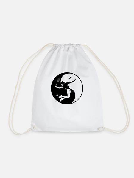 Jeu de jeux de badminton de joueur de badminton drôle - Sac de sport léger - blanc
