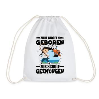 Nés pour pêcher, forcés d’aller à l’école - Sac de sport léger - blanc - Devant