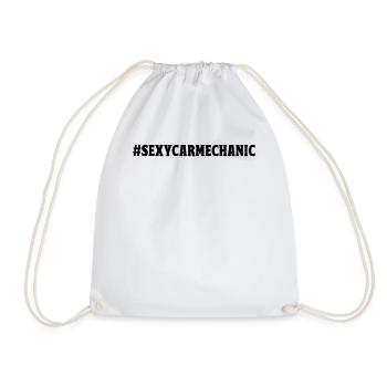#SexyCarMechanic - Sexy Car Mechanic - Drawstring Bag - white - Front