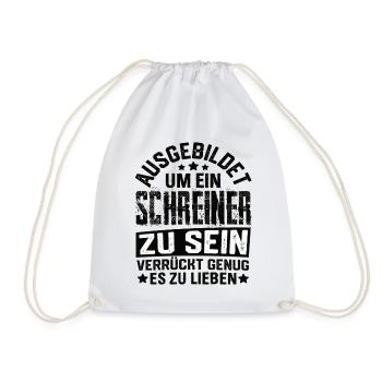 Charpentier, Menuisier, Menuiserie, Artisanat du bois - Sac de sport léger - blanc - Devant