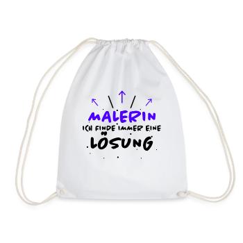 Malerin Spruch Malermeister Beruf Malerin Geschenk - Turnbeutel - Weiß - Vorne