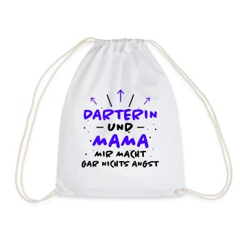 Darterin Spruch Dartspielerin Darterin Geschenk - Turnbeutel - Weiß - Vorne
