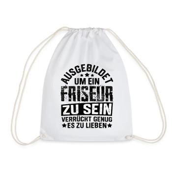 Hairdresser Hairdresser Hairdresser Hairdressing salon Hairdresser - Drawstring Bag - white - Front
