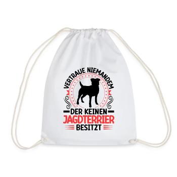 Hunting Terrier Own a German Hunting Dog - Drawstring Bag - white - Front