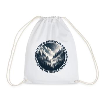 Paysage nocturne de la forêt mystique : une symphonie céleste - Sac de sport léger - blanc - Devant