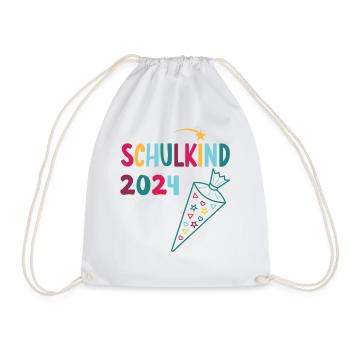 Start of school enrollment school child 2024 - Drawstring Bag - white - Front