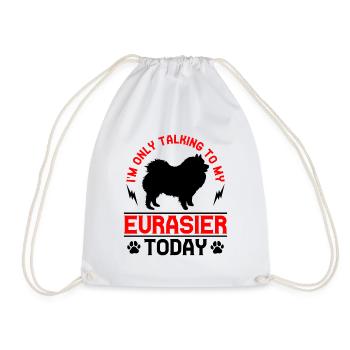 Ne parler qu’à mon Eurasier Spitz Eurasien - Sac de sport léger - blanc - Devant