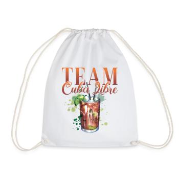 Team Cuba Libre Cocktail Barkeeper - Turnbeutel - Weiß - Vorne