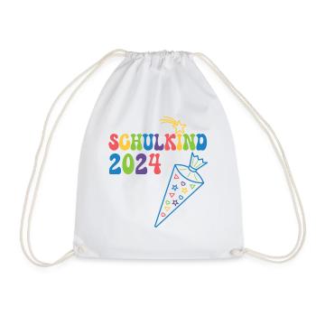 Start of school enrollment school child 2024 - Drawstring Bag - white - Front