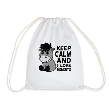 Esel Liebe Spruch Lustig Geschenk - Turnbeutel - Weiß - Vorne