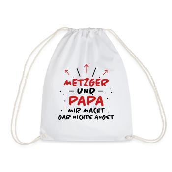 Metzger Spruch Fleischer Lustiges Metzger Geschenk - Turnbeutel - Weiß - Vorne