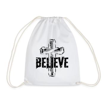 Croire Chrétiens Croix Religion Christ Don - Sac de sport léger - blanc - Devant