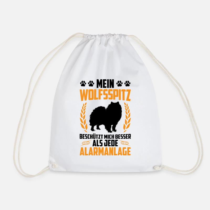 Wolfsspitz ist besser als Alarm Keeshond - Turnbeutel - Weiß