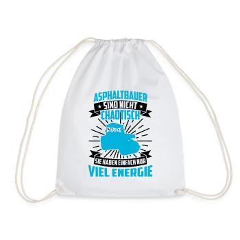 Asphalt construction is not chaotic road construction - Drawstring Bag - white - Front