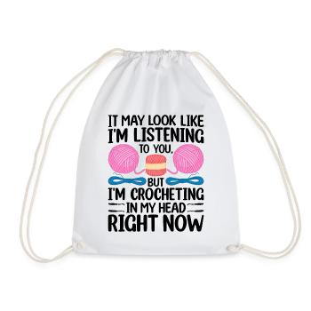 On dirait peut-être que je t’écoute mais je suis croch - Sac de sport léger - blanc - Devant