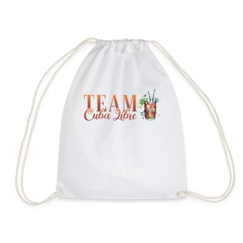 Team Cuba Libre Cocktail Barkeeper - Turnbeutel - Weiß - Vorne