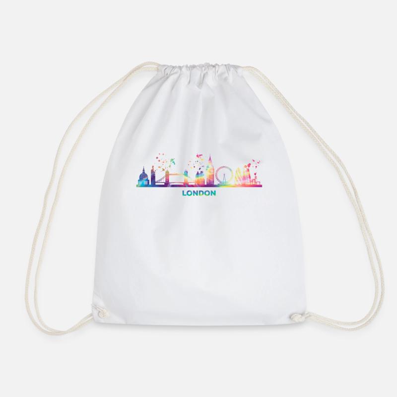 Londoner Skyline London - Drawstring Bag - white