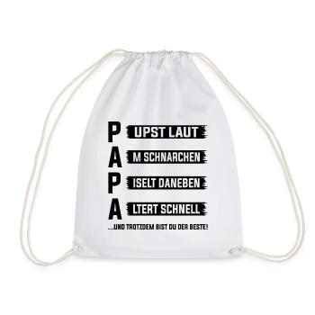 Lustige Vatertag Ideen Papa - Turnbeutel - Weiß - Vorne
