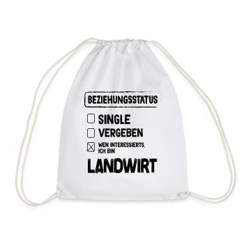 Landwirt Beziehungsstatus - Turnbeutel - Weiß - Vorne