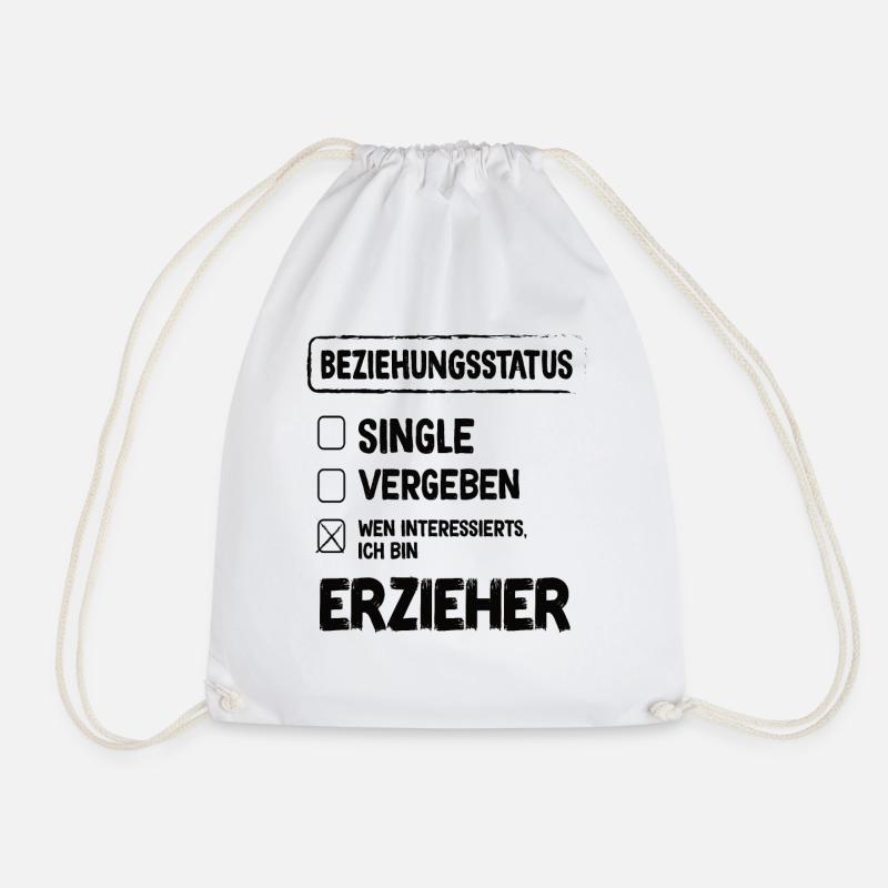 Erzieher Beziehungsstatus - Turnbeutel - Weiß