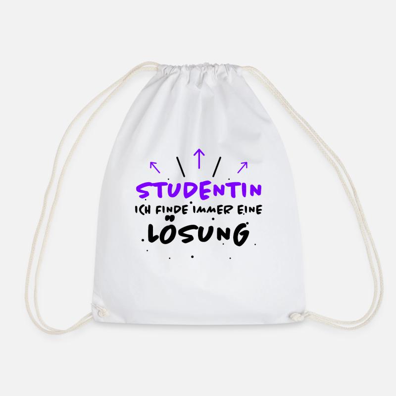 Studentin Spruch Universität Studentin Geschenk - Turnbeutel - Weiß