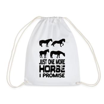 Juste un cheval de plus que je promets Cheval équestre - Sac de sport léger - blanc - Devant